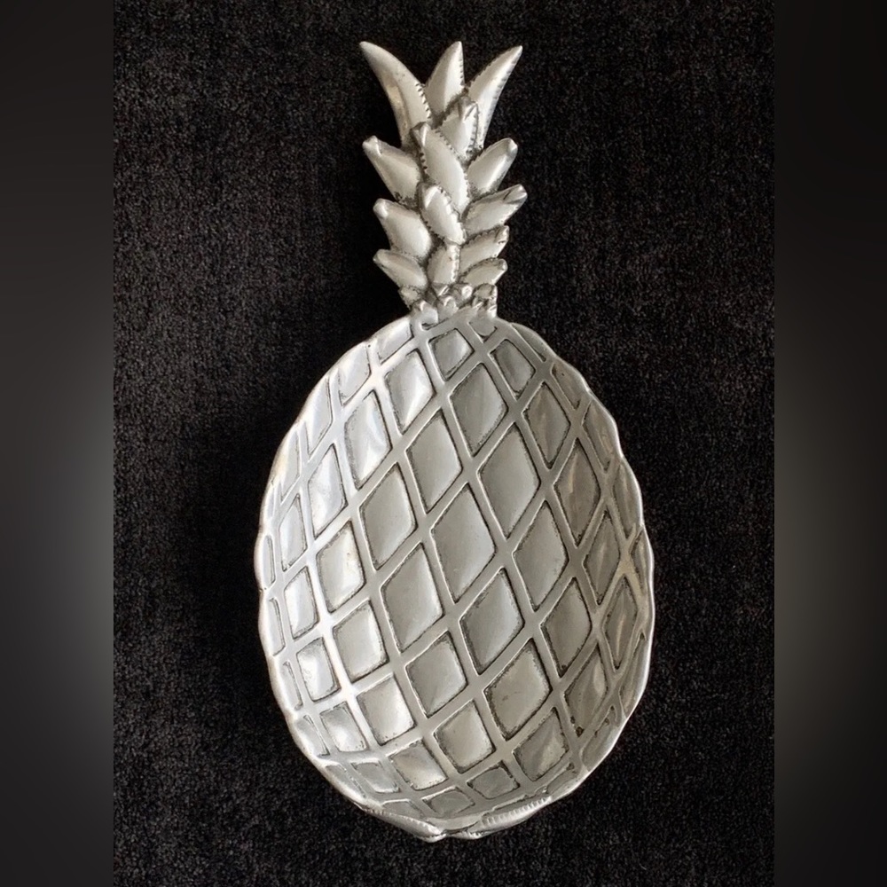Vintage Winston Armetale Pineapple Dish aluminum #351-B Bruce Fox Design